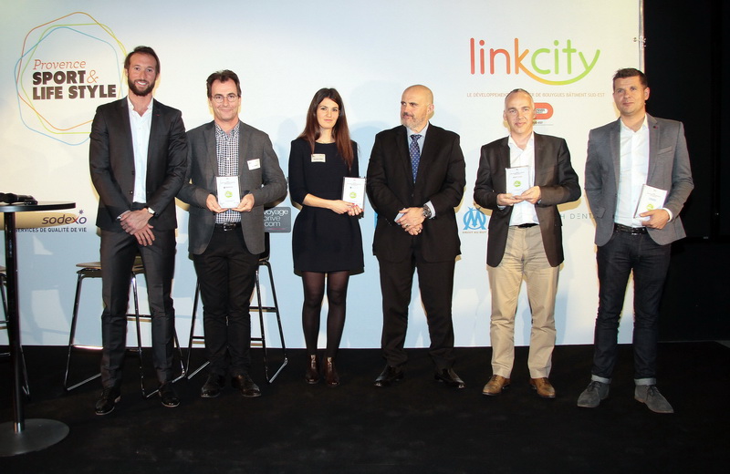 Fabien Gilot aux côtés des premières entreprises labellisées (Photo Robert Poulain)