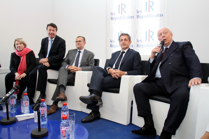 Réunion du Comité départemental de la fédération LR des Bouches-du-Rhône au Club Pernod en présence de Maryse Joissains, Christian Estrosi, Bruno Gilles, Nicolas Sarkozy et Jean-Claude Gaudin (Photo Robert Poulain)