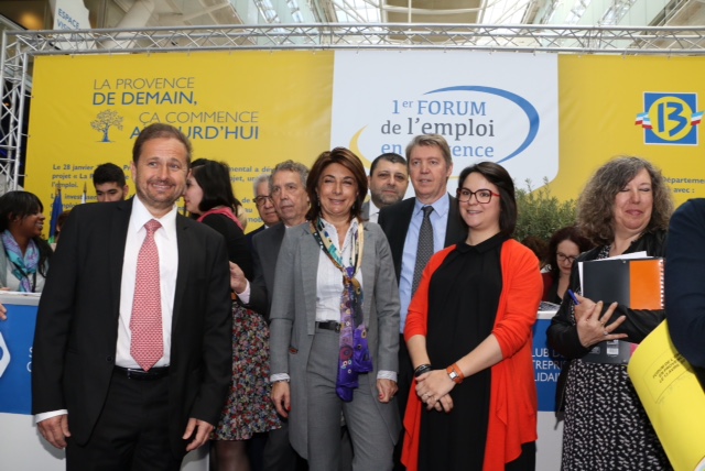 Martine Vassal a inauguré ce Premier forum de l'emploi de Provence au sein de l'Hôtel du département (Crédit photo : Jean-Paul Herbecq CD13)