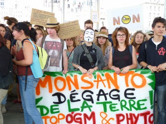 Mobilisation contre le géant américain Monsanto à Marseille (Photo archive Patricia Maillé-Caire)