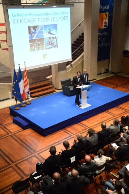 Lancement du schéma régional du Sport en paca par le Président Estrosi (Crédit photo : Jean-Pierre Garufi)