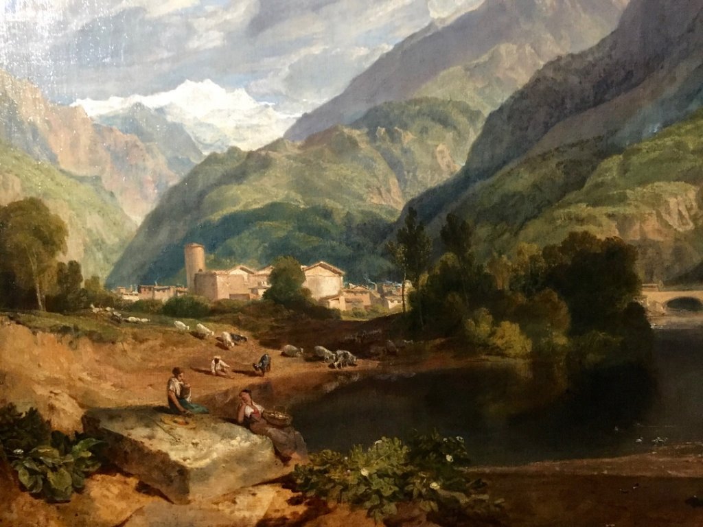 Peu exposée en France, cette superbe toile « Bonneville, Savoie avec le Mont Blanc a été prêtée par le Dallas Museum of Art