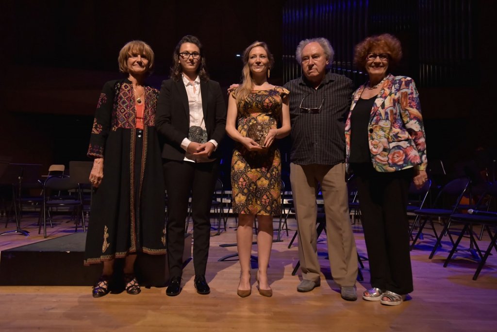 De g. à dr. : Kathleen Fonmarty-Dussurget, Mélanie Bracale, Sabine Devieilhe, Serge Baudo et André Ferreol (Photo Jean-Claude Carbonne)