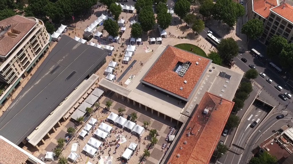 La place de La Rotonde et les Allées Provençales ont accueilli les 3, 4 et 5 juin la 1ère édition des Estivales de l’Immobilier et de l’Aménagement urbain d’Aix-en-Provence (Photo D.R.)