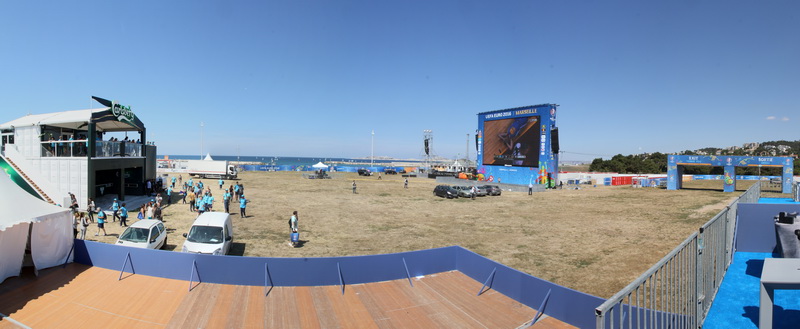 La fête passera aussi par La Fan Zone de Marseille située sur la plage (Photo Robert Poulain)