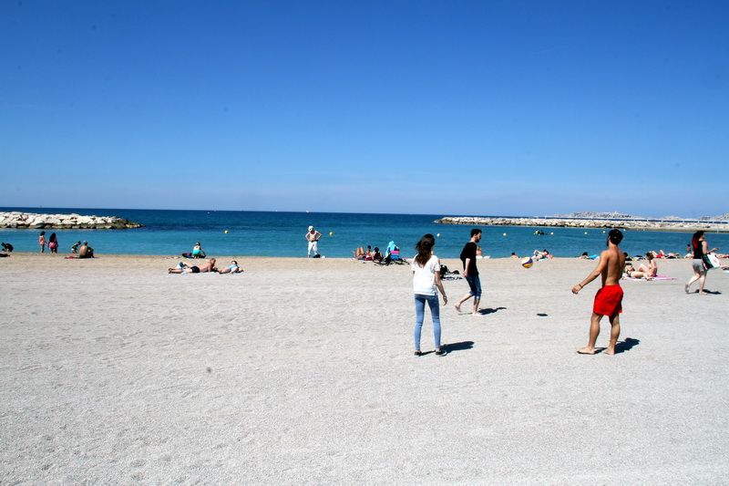 Plage du Prado de Marseille (Photo Robert Poulain)