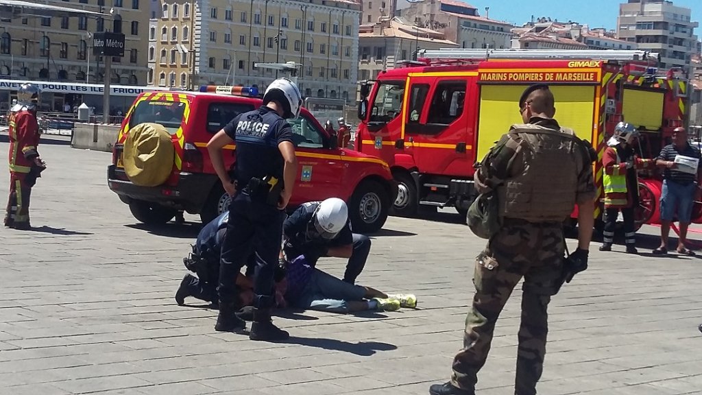 Un suspect interpellé (Photo P.M.-C.)