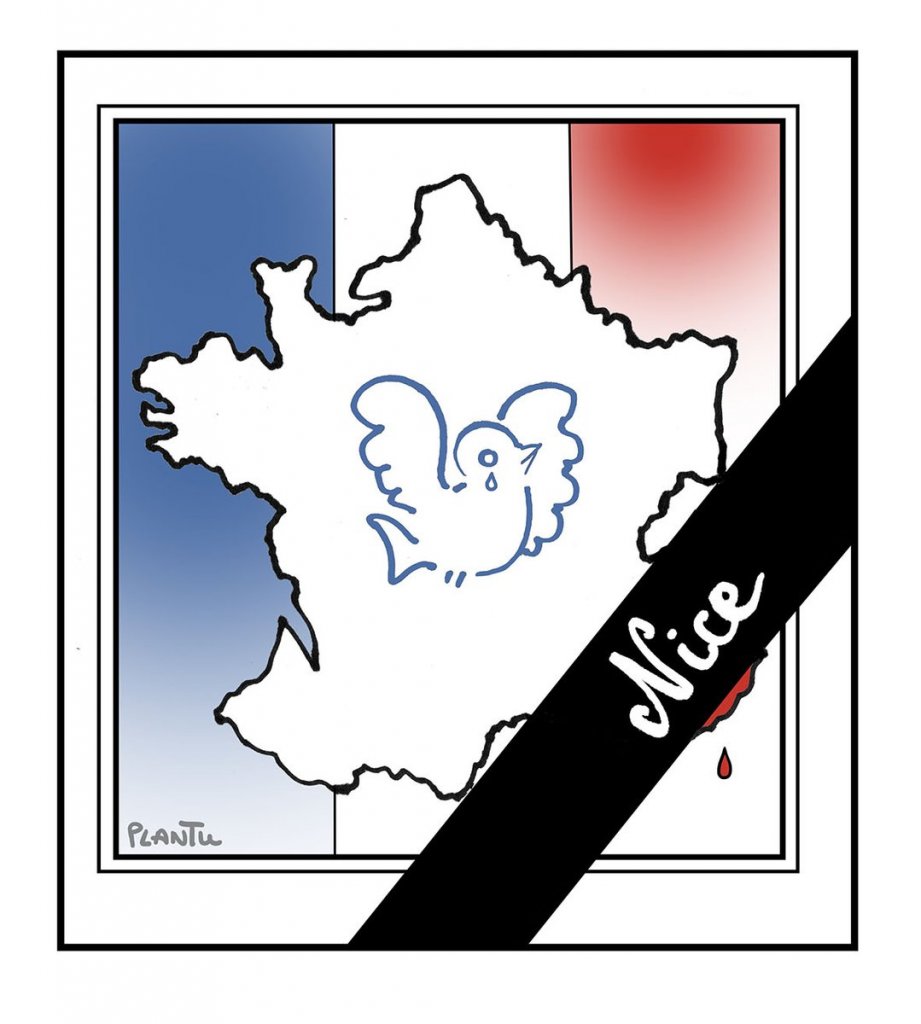 Le dessinateur Plantu rend hommage aux victimes de l'attentat de Nice