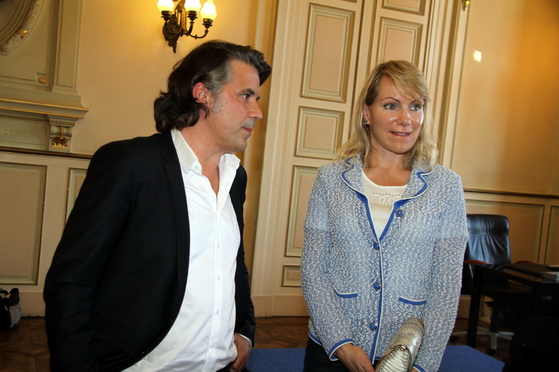 Vincent Labrune, président du Club et Margarita Louis-Dreyfus, actionnaire principale de l’Olympique de Marseille, qui a décidé de mettre en vente le club phocéen (Photo Robert Poulain)