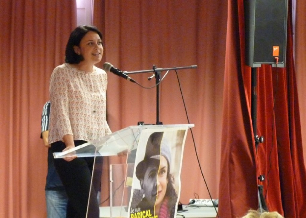 Sylvia Pinel, la présidente du PRG était à Marseille pour rencontrer les militants locaux (Photo M.C.)