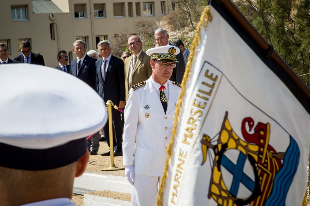 le vice-amiral Garié est le nouveau commandant de la marine à Marseille (Crédit photo: BMPM/SM Damien Hilt)