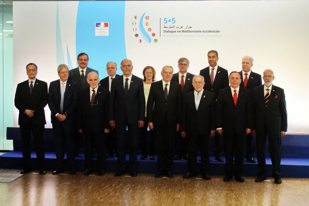 Le sommet du dialogue du 5+5 à la Villa Méditerranée a réuni les ministres des Affaires Etrangères algérien, espagnol, français, italien, libyen, maltais, mauritanien, portugais et tunisien (Photo Robert Poulain)