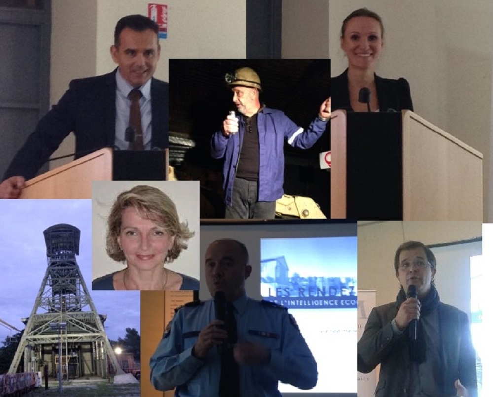 Dominique Ciravegna, Jean-Luc Turzo, Bernadette Leroy, Marilyne Baas-Durand, le lieutenant-Colonel Christophe Clarinard, Guy Puech et le puits Hély d’Oissel (Photo D.R)