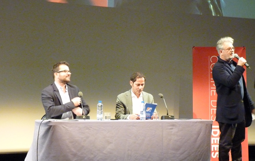 La première conférence du Collège de la Méditerranée a été assurée par Julien Loiseau en dialogue avec Sobhi Bouderbala avec une présentation du fondateur des Rencontres d'Averroès Thierry fabre (photo M.C.)