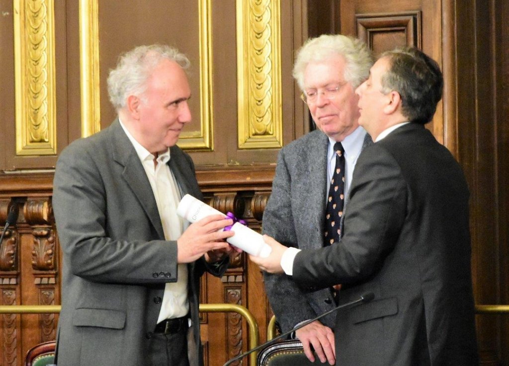 Le Prix Seligmann 2016 a été remis à Alain Chouraqui par le Recteur Pecout, Chancelier des Universités et par Pierre Joxe, ancien ministre et président de la Fondation Seligmann