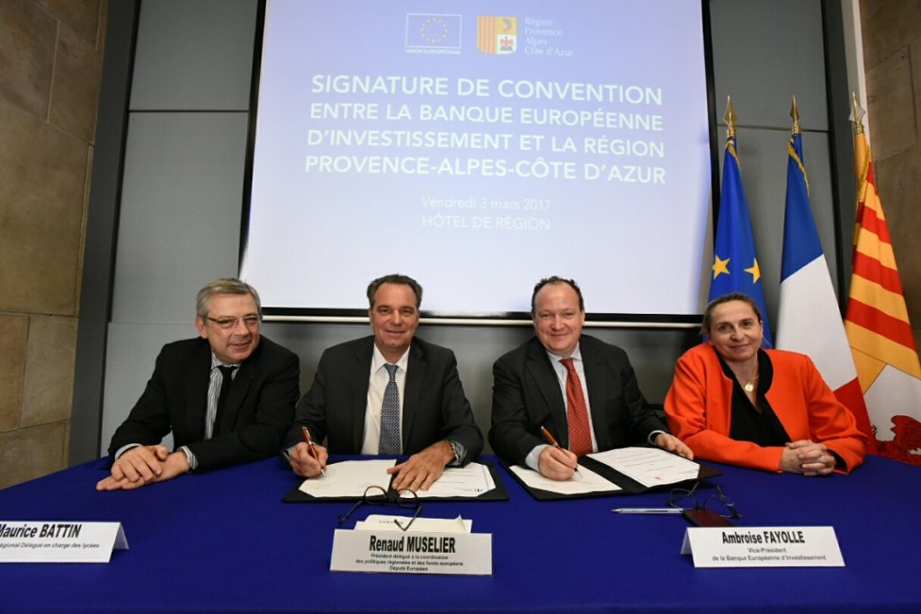 La Banque de l’Union européenne et la Région Provence-Alpes-Côte d'Azur ont signé un partenariat de 250 M€ pour la rénovation et la modernisation des lycées de la Région (Photo: J.P Garufi)