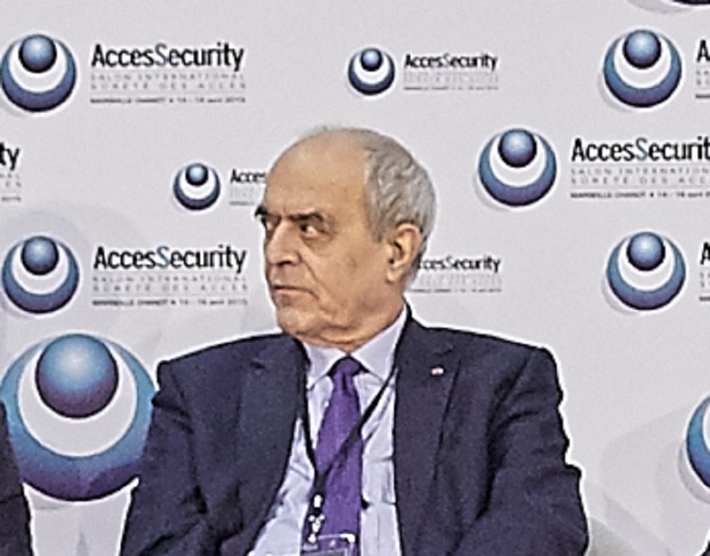 Alain Juillet lors de l'édition 2016 du salon AccesSecurity à Marseille