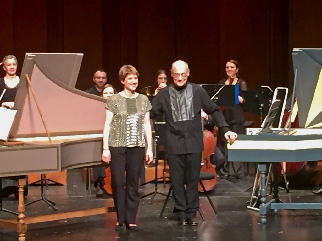 Aux saluts, Céline Frisch et Andreas Staier (Photo M.E.)