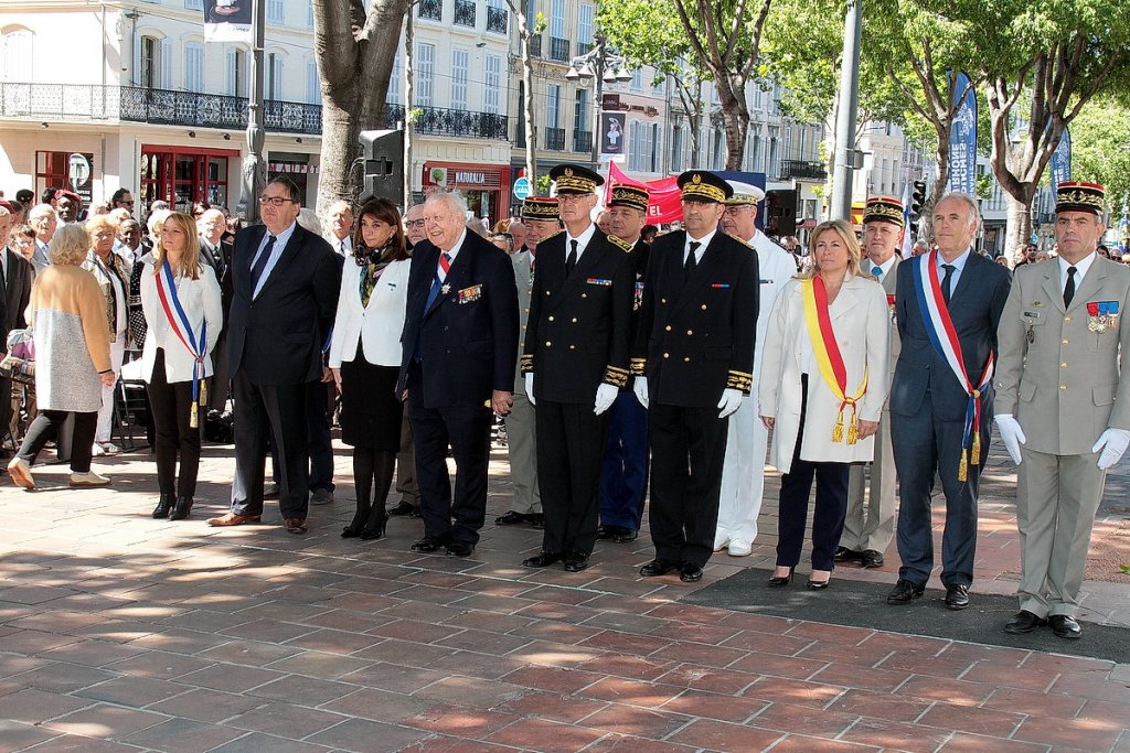 Parmi les élus présents, le maire de Marseille, Jean-Claude Gaudin, Martine Vassal, présidente du département 13, Caroline Pozmentier-Sportich, vice présidente de la Région Paca, Stéphane Bouillon, préfet de région, Laurent Nunez , préfet de police, Sabine Bernasconi, maire du secteur (Photo Robert Poulain)