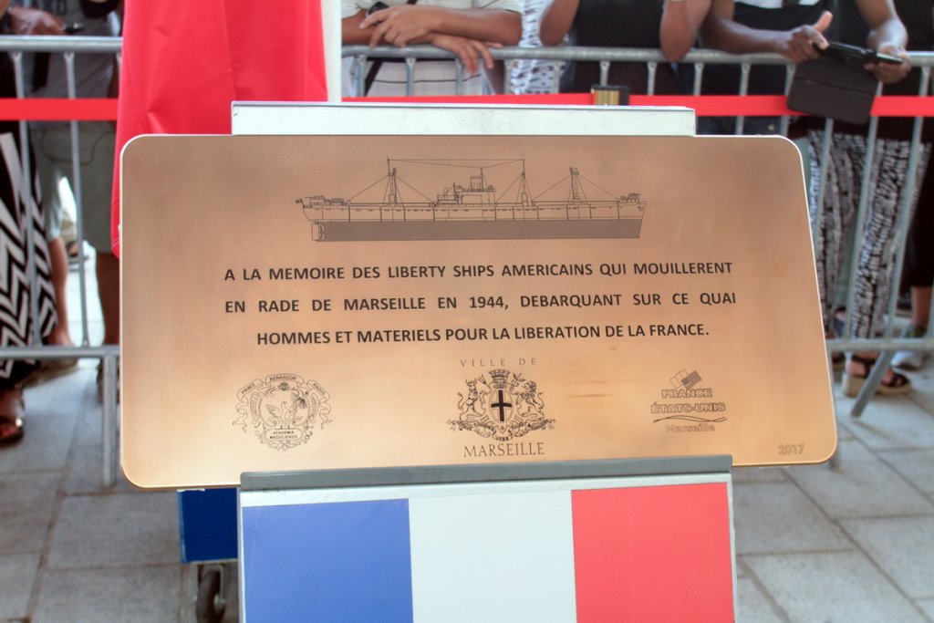 Inauguration d’une plaque commémorative en souvenir de l’arrivée des Liberty Ships (Photo Robert Poulain)