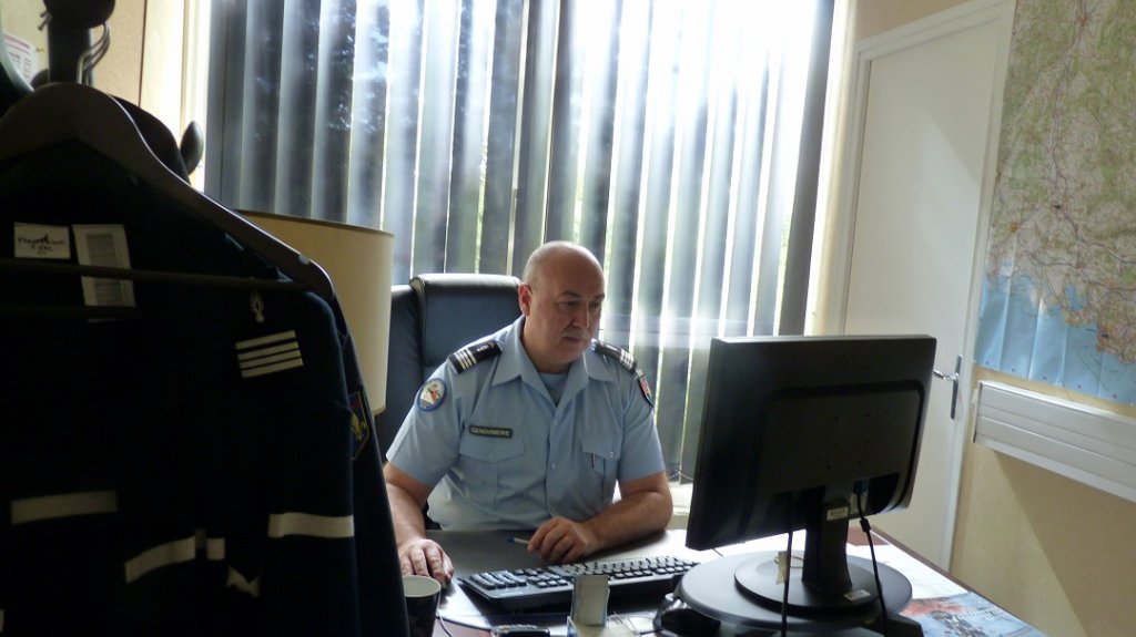 Le Chef d'escadron Pascal Couvert, adjoint au Chef du bureau de la section sécurité publique et de la sécurité routière pour la Région de Gendarmerie Paca (Photo P.M.-C.)