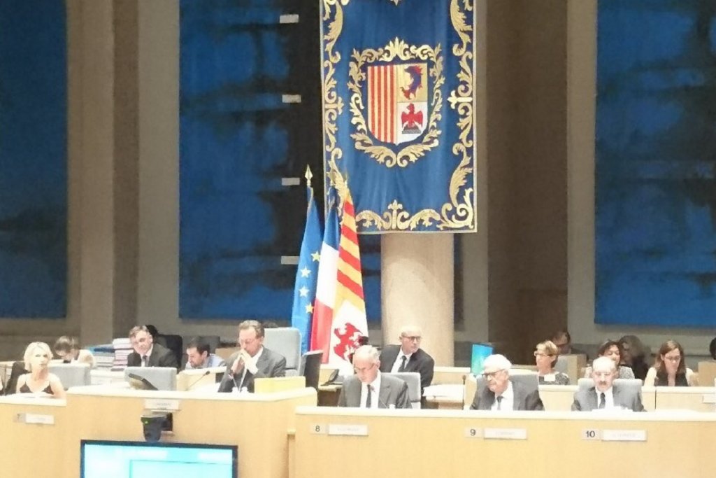 Intervention du préfet Stéphane Bouillon lors de la plénière de la région Paca (Photo D.R.)