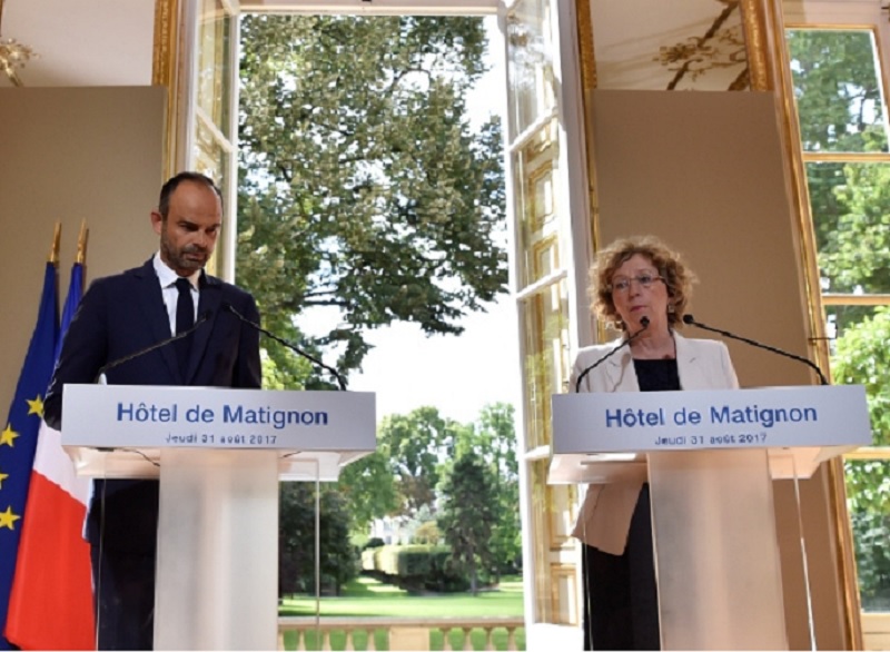 Les ordonnances visant à réformer le droit du travail ont été dévoilées ce jeudi 31 août par le Premier ministre Édouard Philippe et la ministre du Travail Muriel Pénicaud (©Matignon)