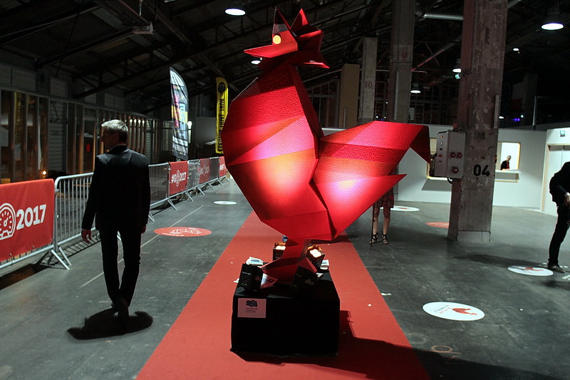 Le coq emblème de la French Tech (Photo Robert Poulain)