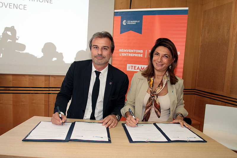 Jean-Luc Chauvin et Martine Vassal unis pour mener la bataille de l’emploi (Photo Robert Poulain)