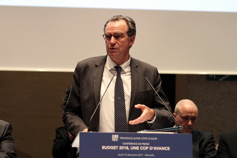 Renaud Muselier a présenté le budget primitif 2018 de la Région Paca (Photo Robert Poulain)