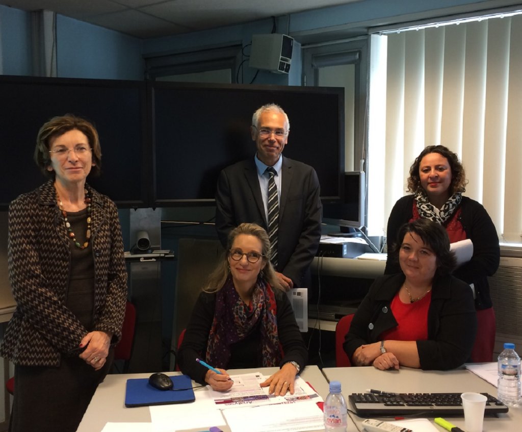 Françoise Rastit, Claire Joutard, Alberto Lopez, Stéphanie Durieux ont présenté une étude sur "l'écart entre l'emploi des femmes et des hommes" (Photo Mireille Bianciotto)