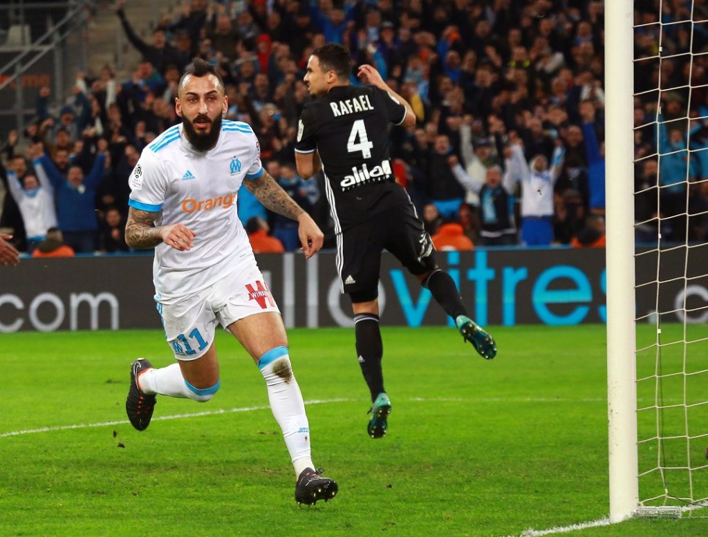 Kostas Mitroglou a redonné l'espoir aux supporters en égalisant (Photo Laurent Saccomano. Wallis.fr)