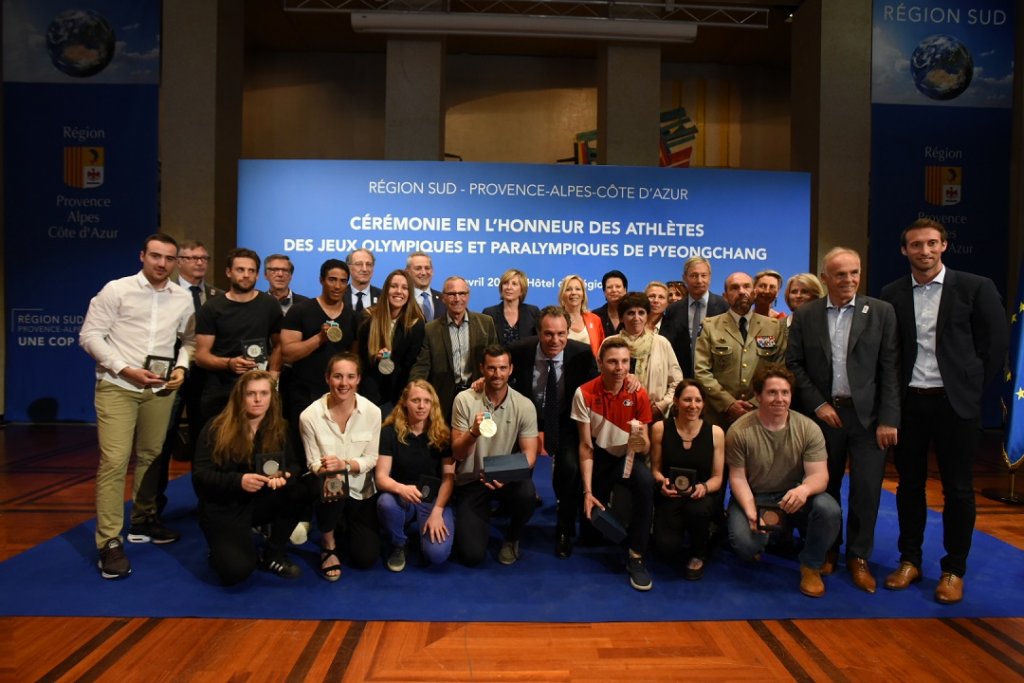 Les athlètes de Provence-Alpes-Côte d'Azur reçus par le président Renaud Muselier (Photo JP/Garufi)