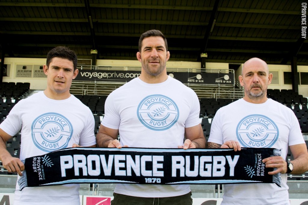 Fabien Cibray, Jamie Cudmore et Patrick Pezery ont pour objectif de maintenir Provence Rugby en Pro D2 la saison prochaine. (Photo P.R.)