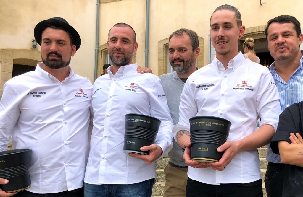 De g. à dr. Grégory Brousse, Julien Diaz, Christophe Aribert, Hugo Loridan Fombonne, Laurent Bréchet. (Photo Michel Egéa)