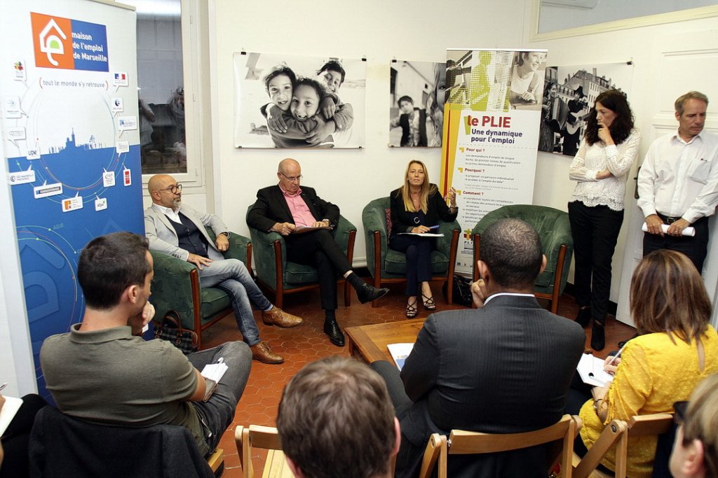 Fabrice Alimi, Pierre Allary, Sabine Bernasconi ont dressé un bilan des actions du Plie et de la Maison de l'emploi (Photo Robert Poulain)