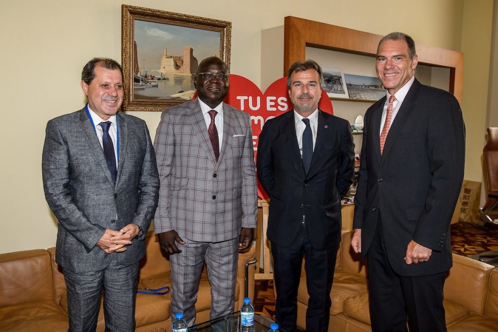 Jean-Luc Chauvin président de la CCI Marseille-Provence et Frédéric Ronal vice président en charge de l'international viennent de recevoir l'Afrique francophone... (Photo CCIMP)