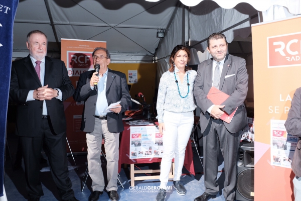 Martine Vassal, Garo Hovsepian, Loïc Fauchon et Richard Findykian lors de l'inauguration du Pavillon de l'Arménie à Marseille (Photo Gérald Geronimi)