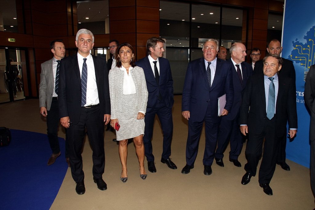 Hervé Morin, Martine Vassal, François Baroin, Gérard Larcher, Dominique Bussereau (Photo Robert Poulain)