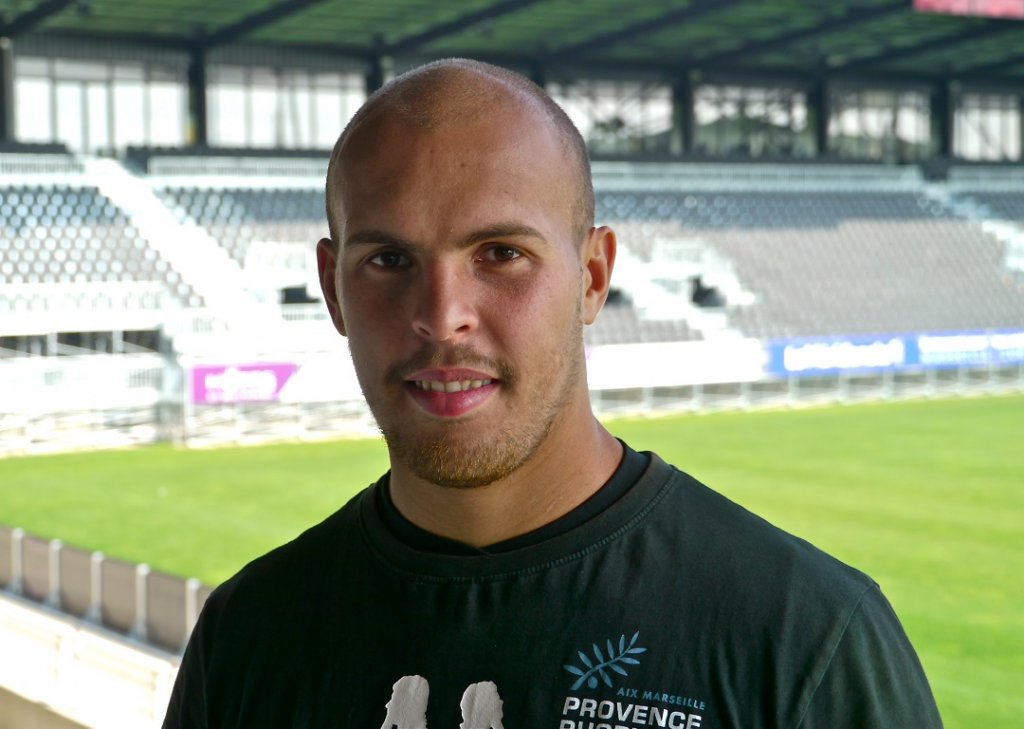 Florent Massip, arrière et buteur de Provence Rugby, a hâte d’être à vendredi pour être porté, pour la première fois, par plus de 5000 spectateurs. (Photo M.E.)