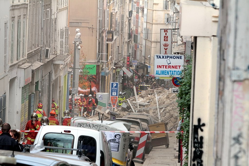 La rue d'Aubagne un spectacle de désolation (Photo Robert Poulain)