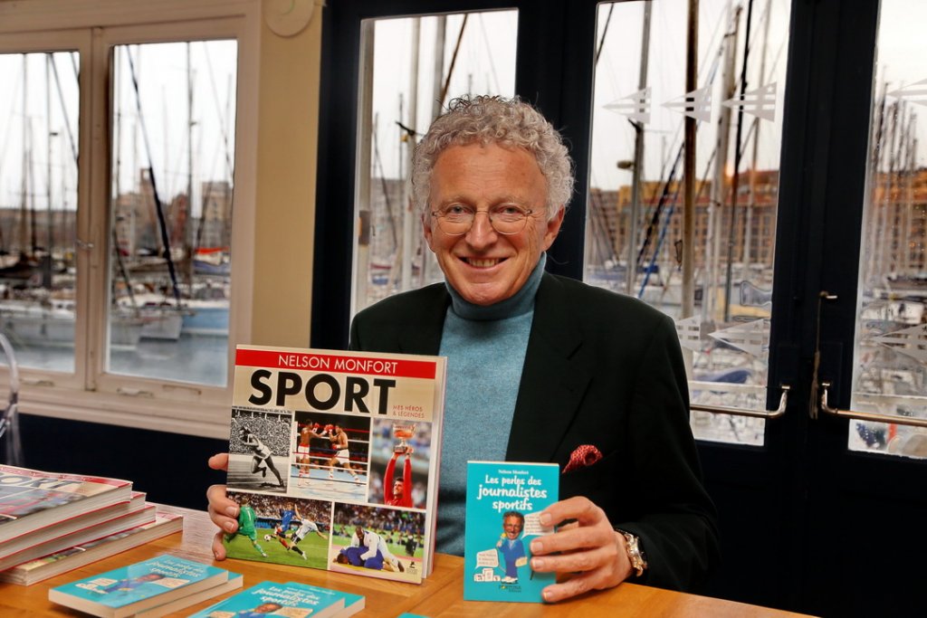 Le journaliste sportif Nelson Monfort reçu par le Club de la Presse Marseille Provence Alpes du Sud (Photo Robert Poulain)