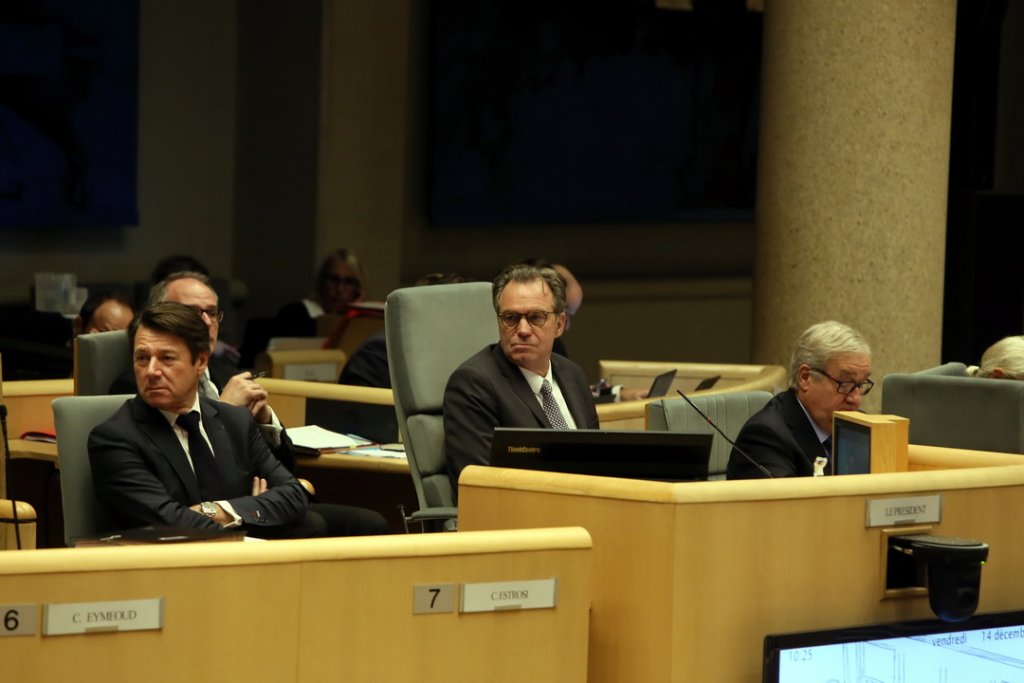 Les propos du Rassemblement national (RN) laissent dubitatifs le président Renaud Muselier et le président délégué Christian Estrosi (Photo Robert Poulain)