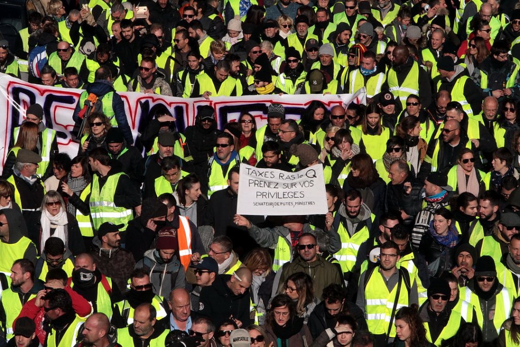 Le mouvement des "Gilets Jaunes" à Marseille (Photo Robert Poulain)