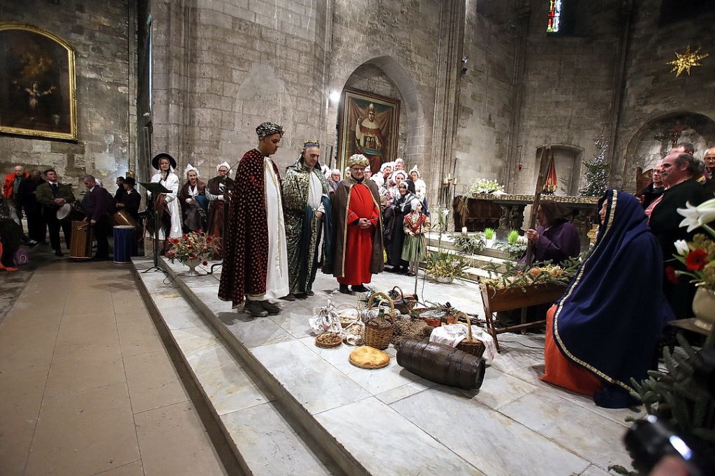 Les rois mages en l'abbaye de Saint-Victor de Marseille (Photo Robert Poulain)