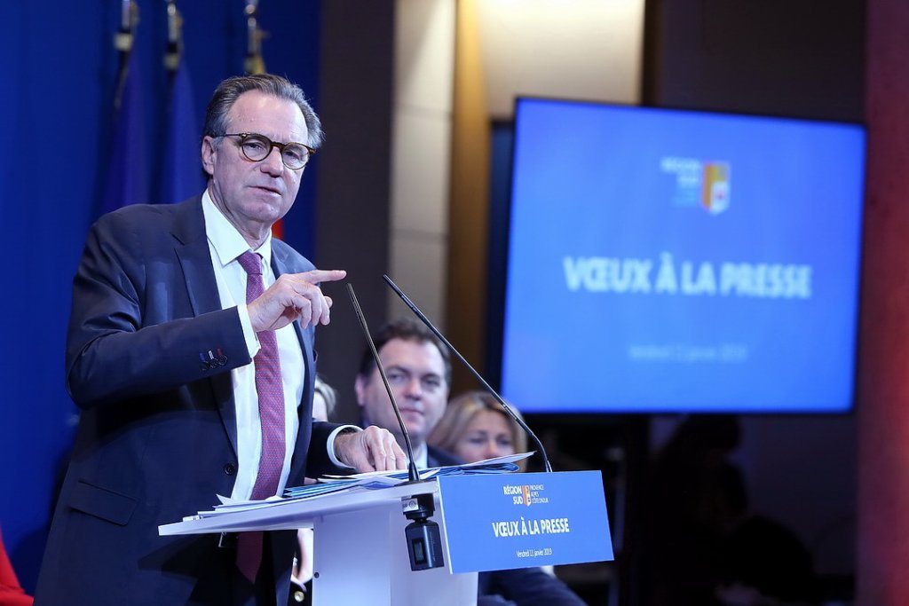 Renaud Muselier, président de la Région Sud lors des voeux 2019 à la presse (Photo Robert Poulain)