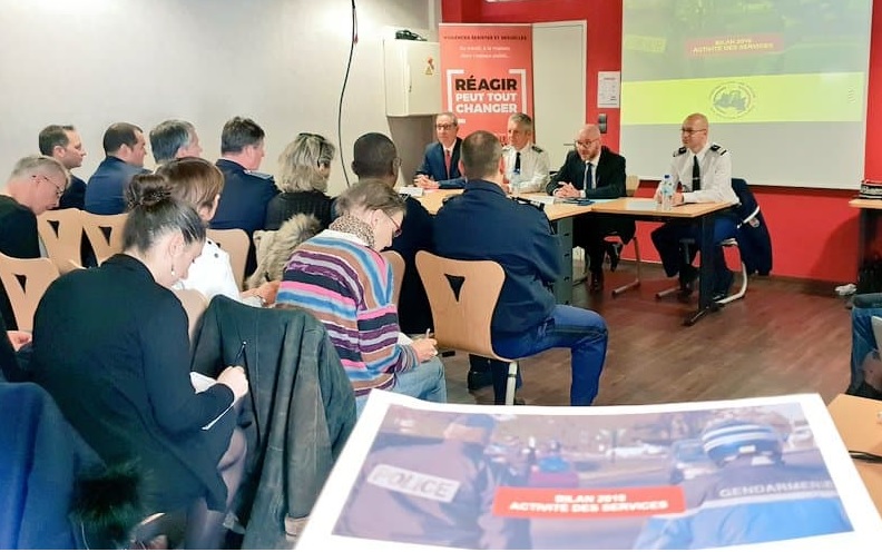 le Préfet de Police des Bouches du Rhône dévoile les chiffres de la délinquance pour 2018, en présence des chefs de service de police et gendarmerie (Photo D.R./préfecture)