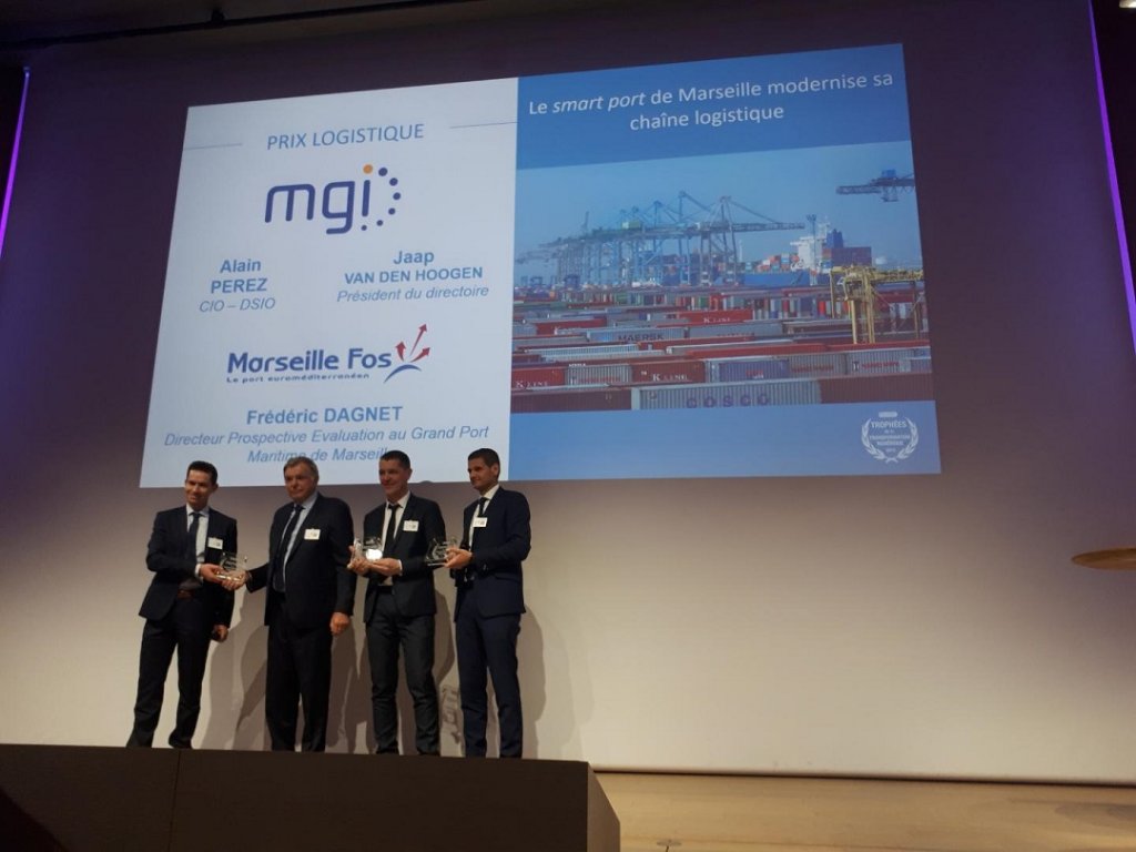 MGI et le Port de Marseille Fos ont reçu le prix décerné dans la catégorie logistique pour la mise en oeuvre de Ci5 (Photo D.R.)