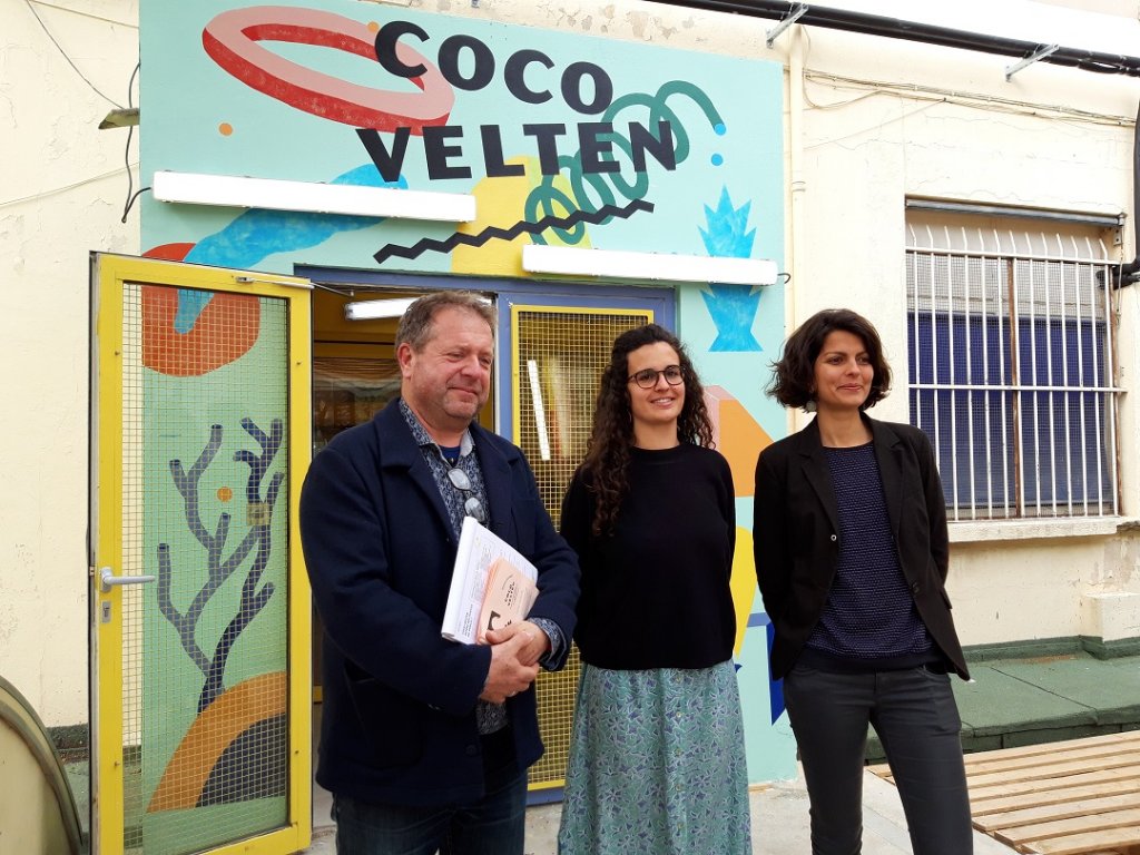 De gauche à droite Erick-Noël Damagnez, Groupe SOS Solidarités, Sophia Daoud, Yes We Camp et Océane Vilbert, Plateau urbain (Photo Mireille Bianciotto)