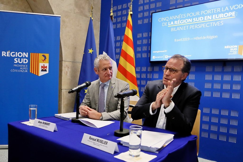 Alain Dumort, représentant permanent de la commission européenne à Marseille et Renaud Muselier, président de la Région Sud (Photo Robert Poulain)